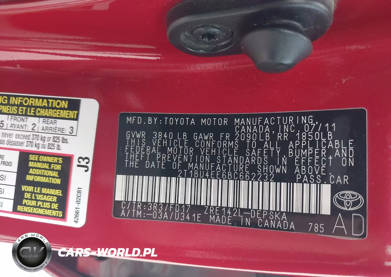 2011 Toyota Corolla S VIN:2T1BU4EE6BC662232 - 9