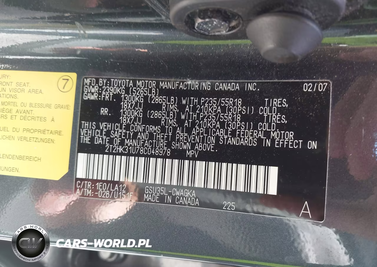 2008 Lexus Rx 350 VIN:2T2HK31U78C048978 - 9