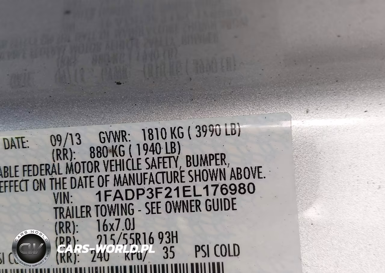 2014 Ford Focus Se VIN:1FADP3F21EL176980 - 9