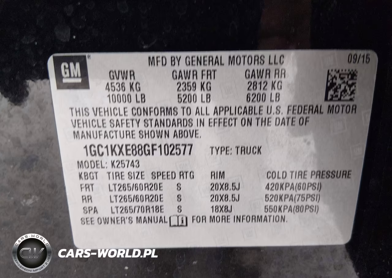 2016 Chevrolet Silverado 2500Hd High Country VIN:1GC1KXE88GF102577 - 9