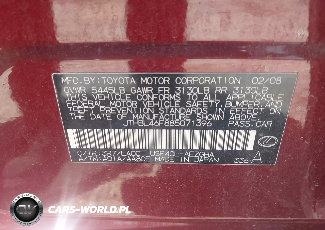 2008 Lexus Ls 460 VIN:JTHBL46F885071396 - 9