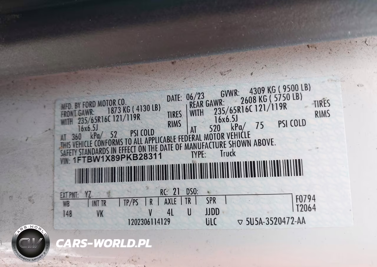 2023 Ford Transit-350 VIN:1FTBW1X89PKB28311 - 9