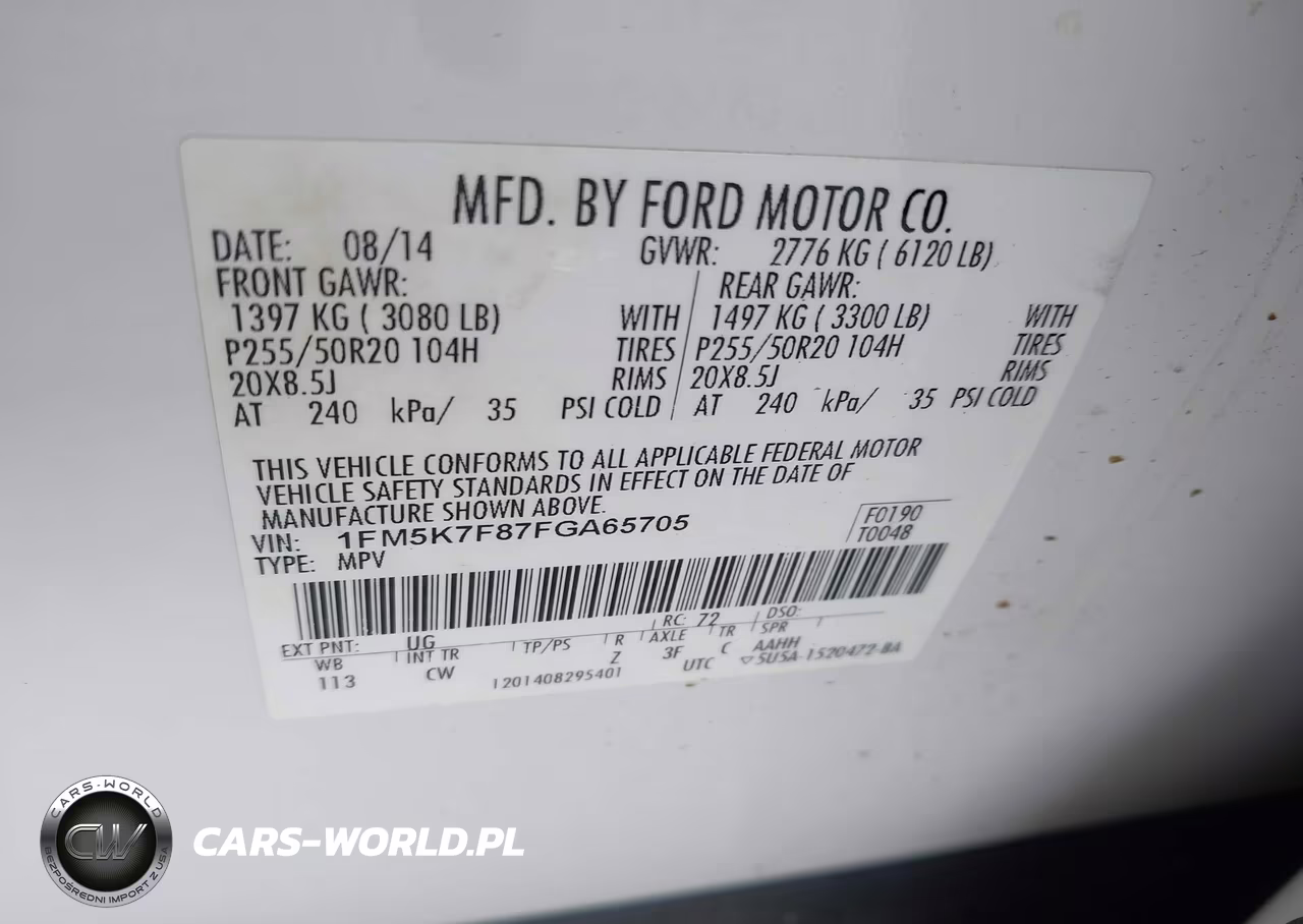 2015 Ford Explorer Limited VIN:1FM5K7F87FGA65705 - 9