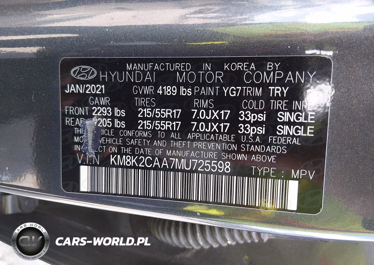 2021 Hyundai Kona Sel VIN:KM8K2CAA7MU725598 - 9
