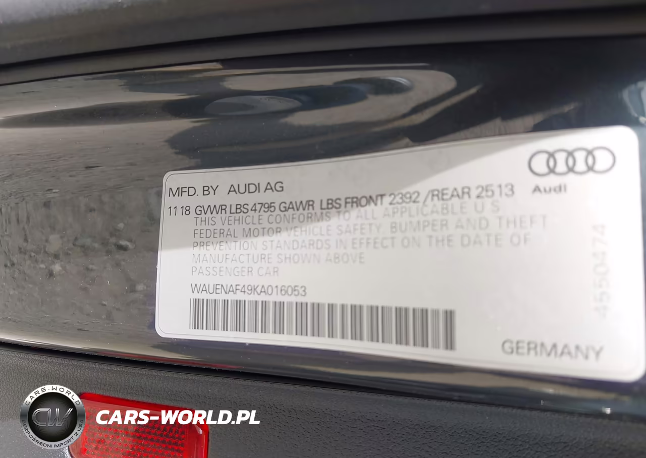 2019 Audi A4 45 Premium VIN:WAUENAF49KA016053 - 9