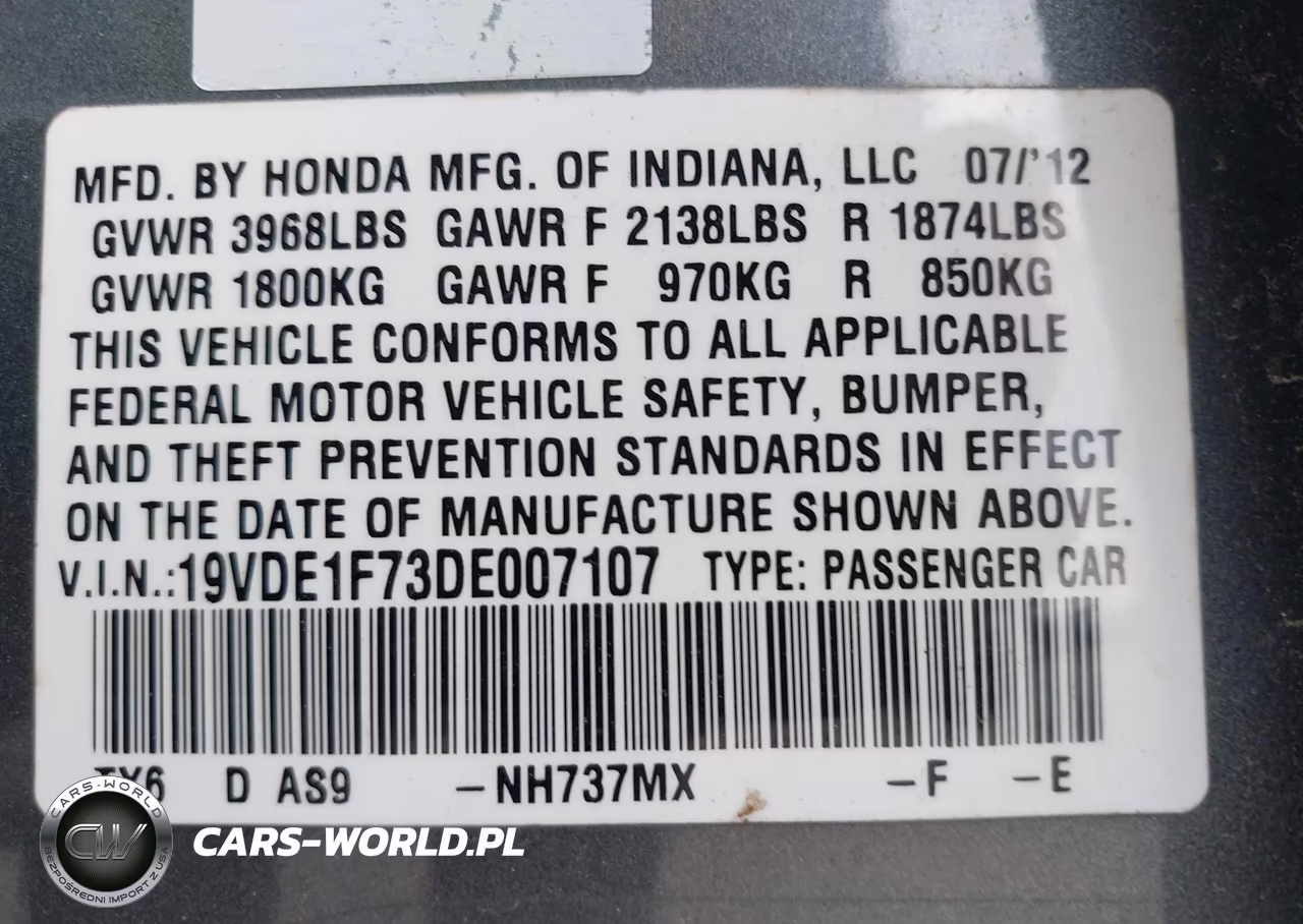 2013 Acura Ilx 2.0L VIN:19VDE1F73DE007107 - 9