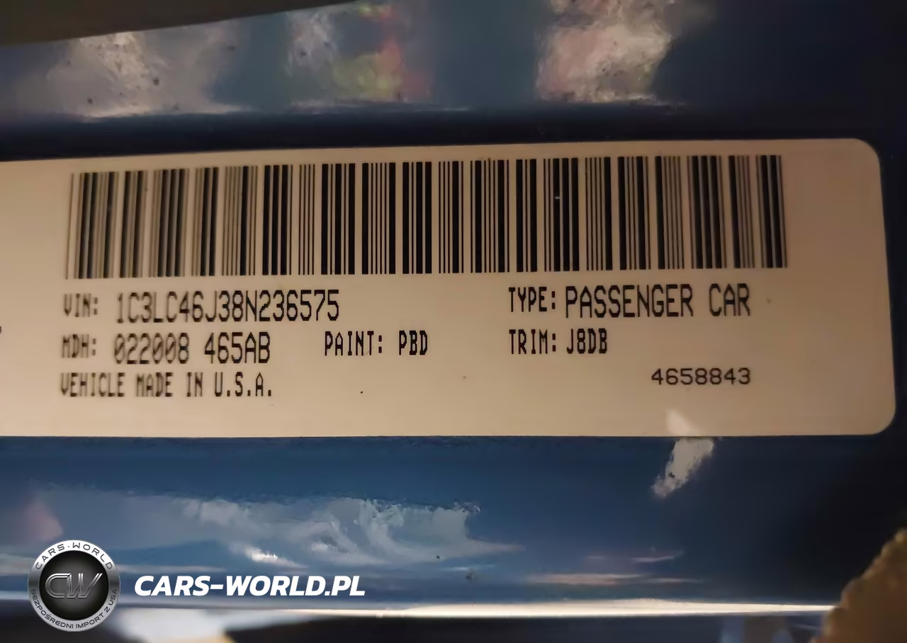 2008 Chrysler Sebring Lx VIN:1C3LC46J38N236575 - 9