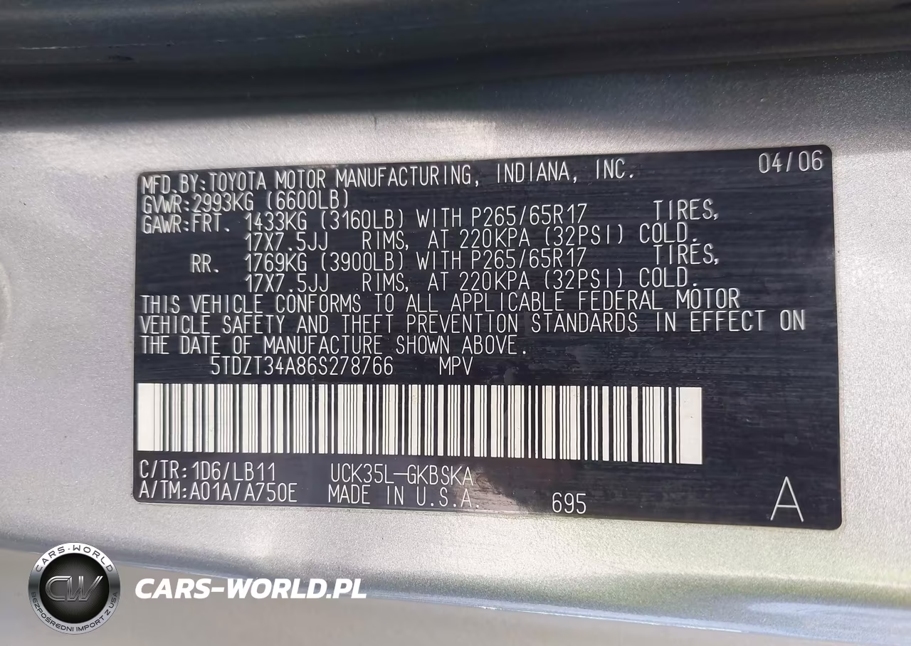 2006 Toyota Sequoia Sr5 V8 VIN:5TDZT34A86S278766 - 9
