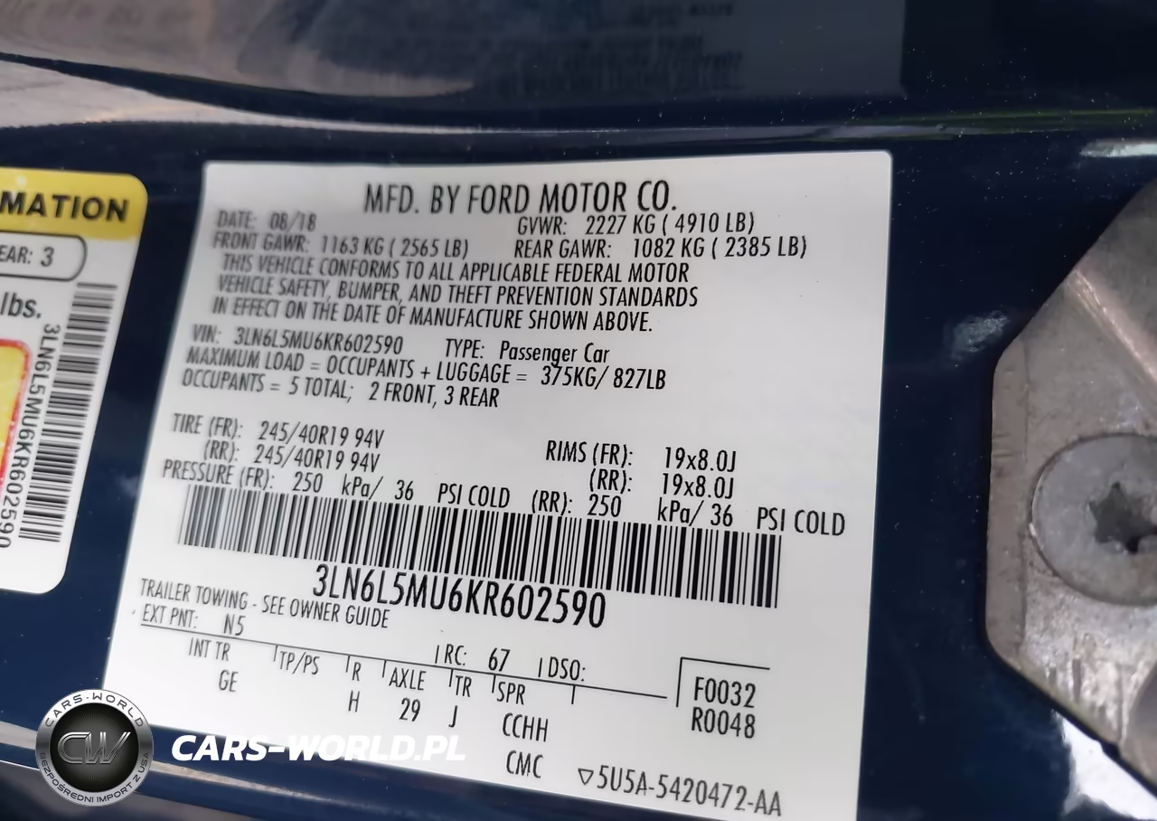 2019 Lincoln Mkz Hybrid Reserve Ii VIN:3LN6L5MU6KR602590 - 9
