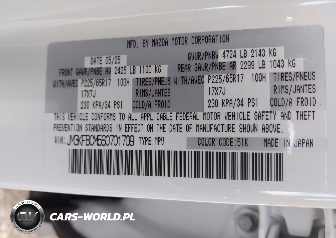 2025 Mazda Cx-5 2.5 S Preferred VIN:JM3KFBCM5S0701709 - 9