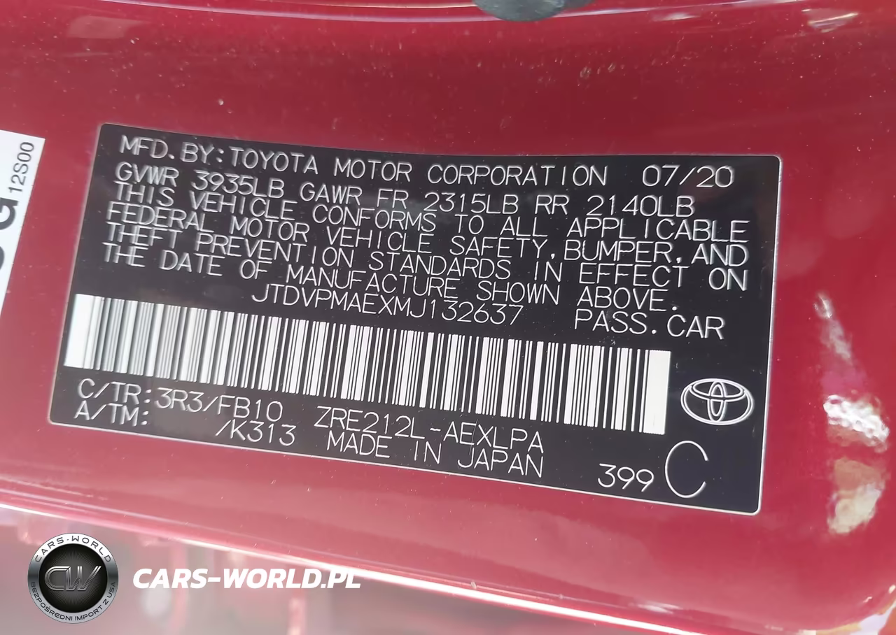 2021 Toyota Corolla Le VIN:JTDVPMAEXMJ132637 - 9