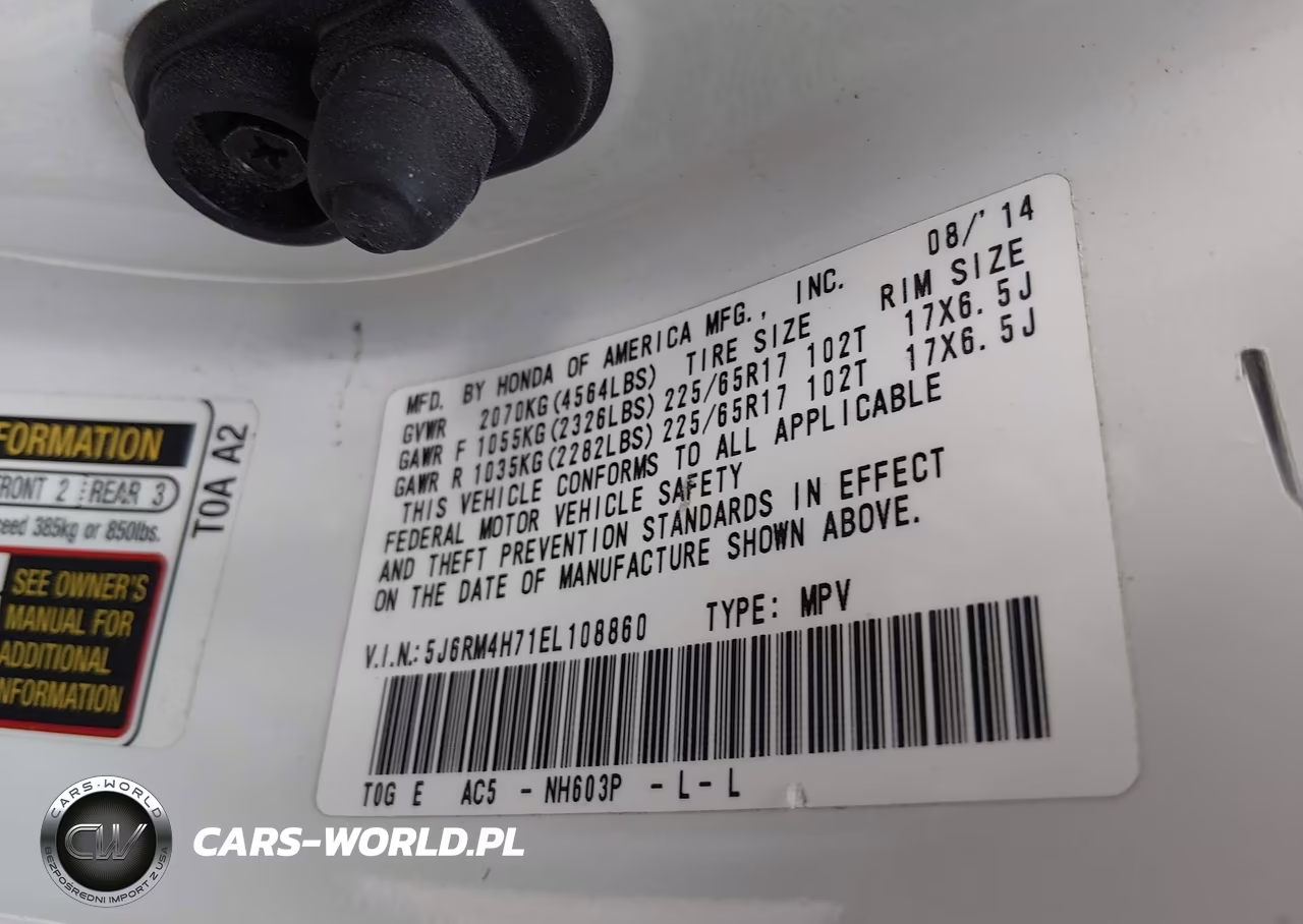 2014 Honda Cr-V Ex-L VIN:5J6RM4H71EL108860 - 9