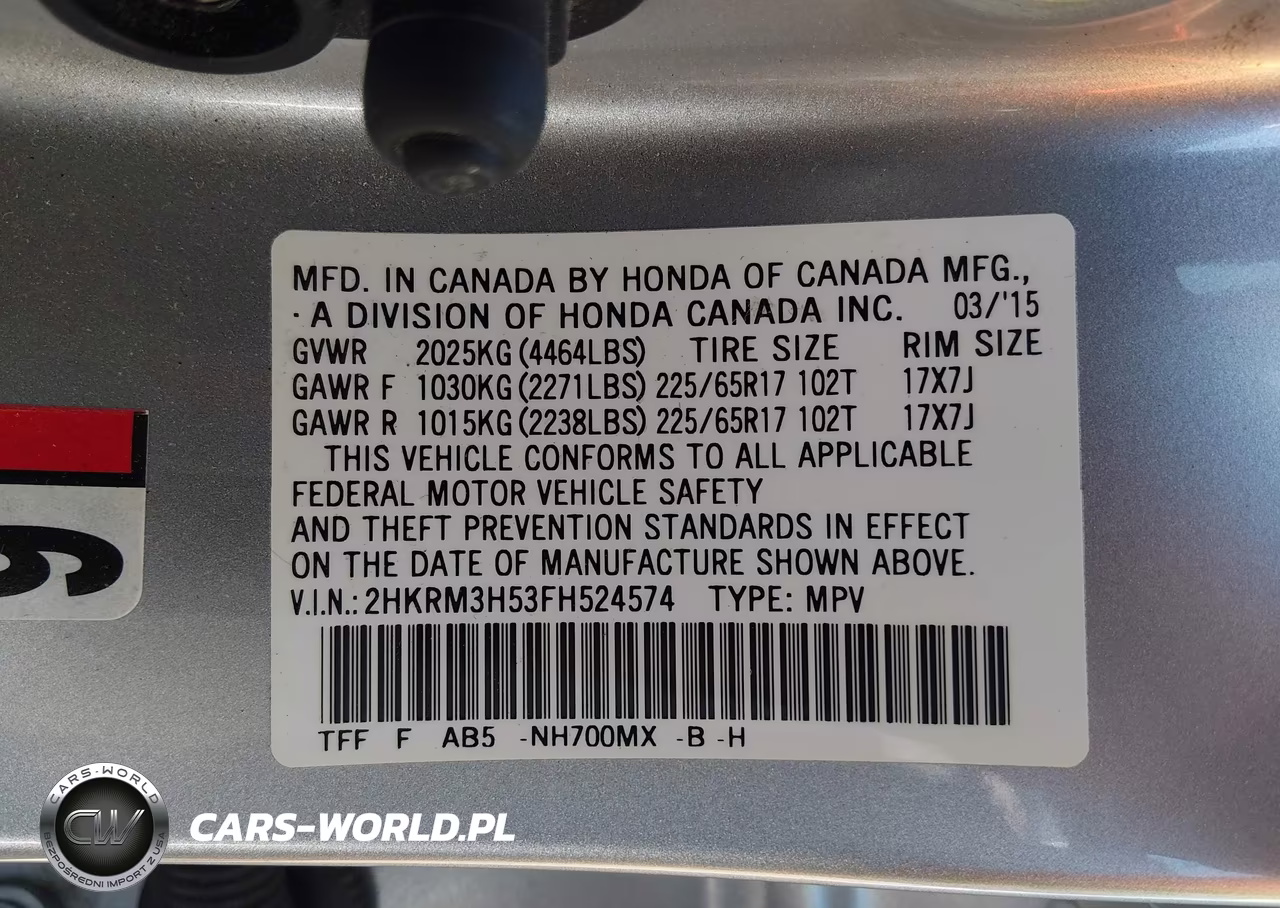 2015 Honda Cr-V Ex VIN:2HKRM3H53FH524574 - 9