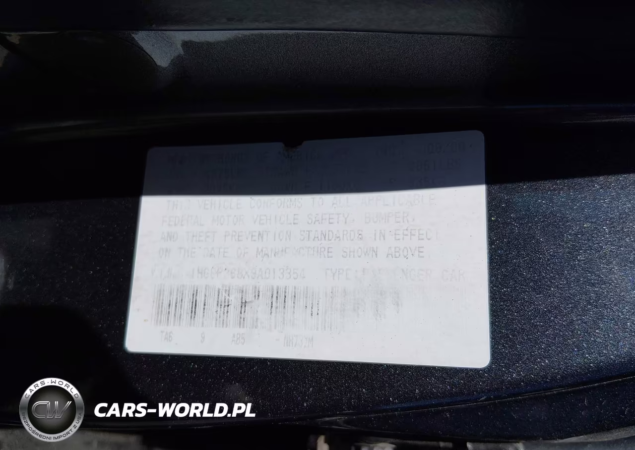2009 Honda Accord 3.5 Ex-L VIN:1HGCP368X9A013354 - 9