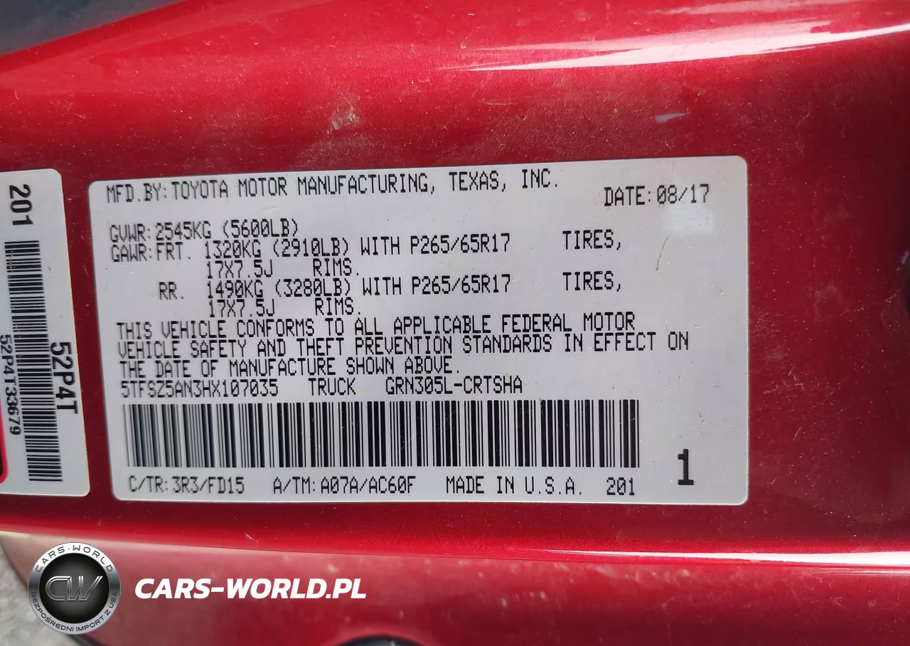 2017 Toyota Tacoma Trd Sport VIN:5TFSZ5AN3HX107035 - 9