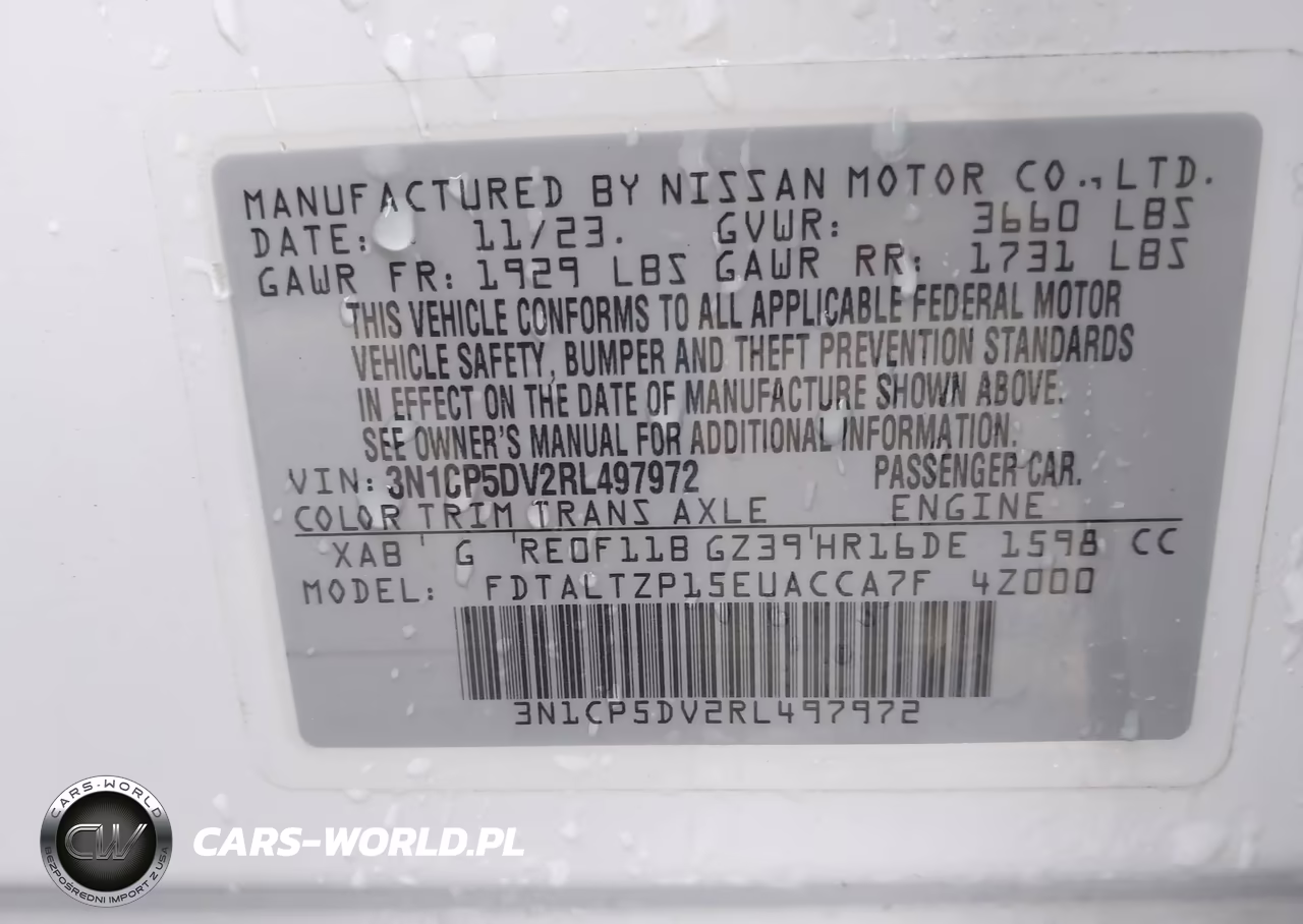 2024 Nissan Kicks Sr Xtronic Cvt VIN:3N1CP5DV2RL497972 - 9