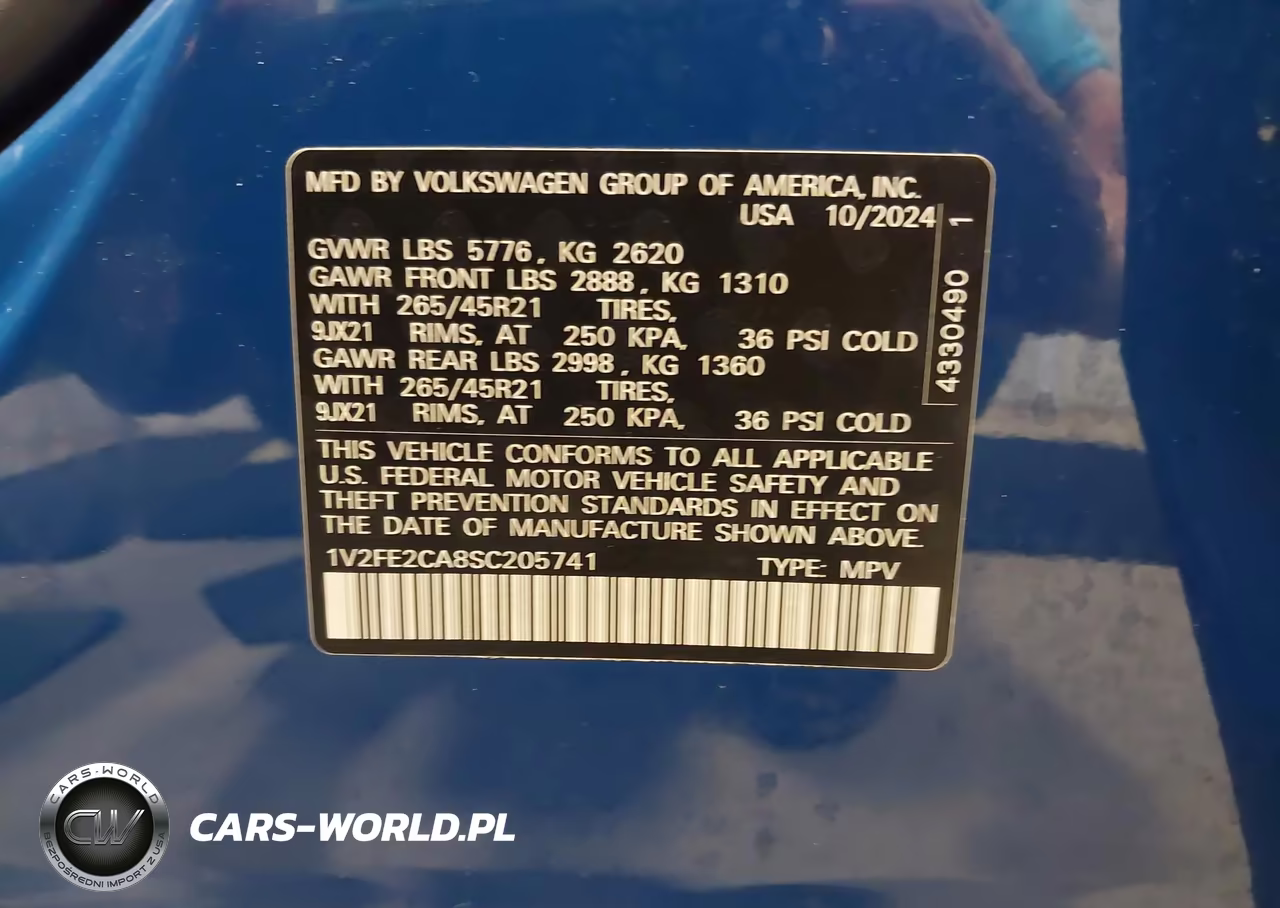 2025 Volkswagen Atlas Cross Sport 2.0T Sel Premium R-Line VIN:1V2FE2CA8SC205741 - 9