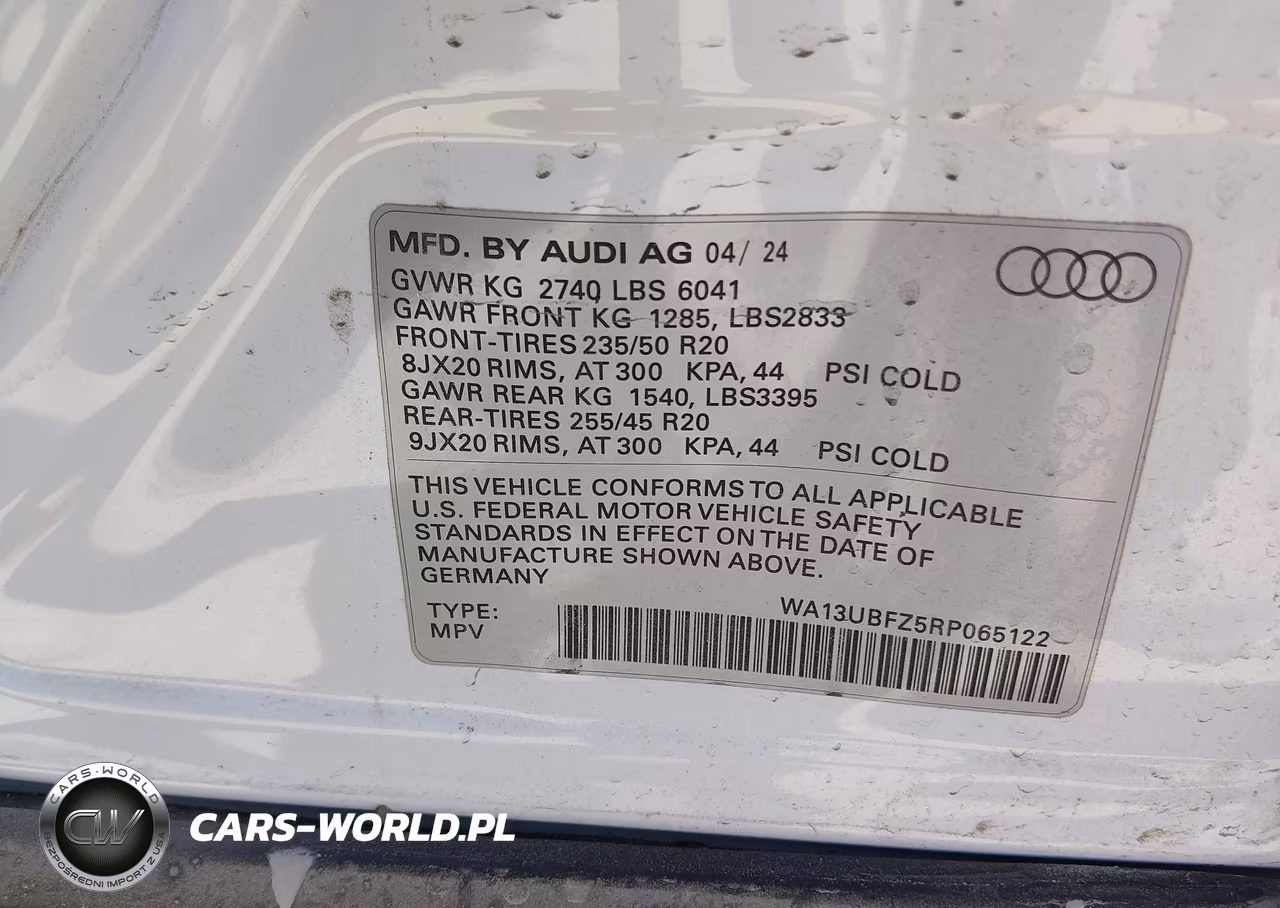 2024 Audi Q4 Sportback E-Tron Premium Plus 55 Quattro VIN:WA13UBFZ5RP065122 - 9