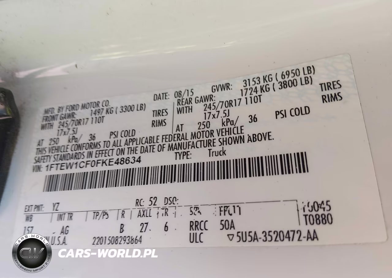 2015 Ford F-150 Xl VIN:1FTEW1CF0FKE48634 - 9