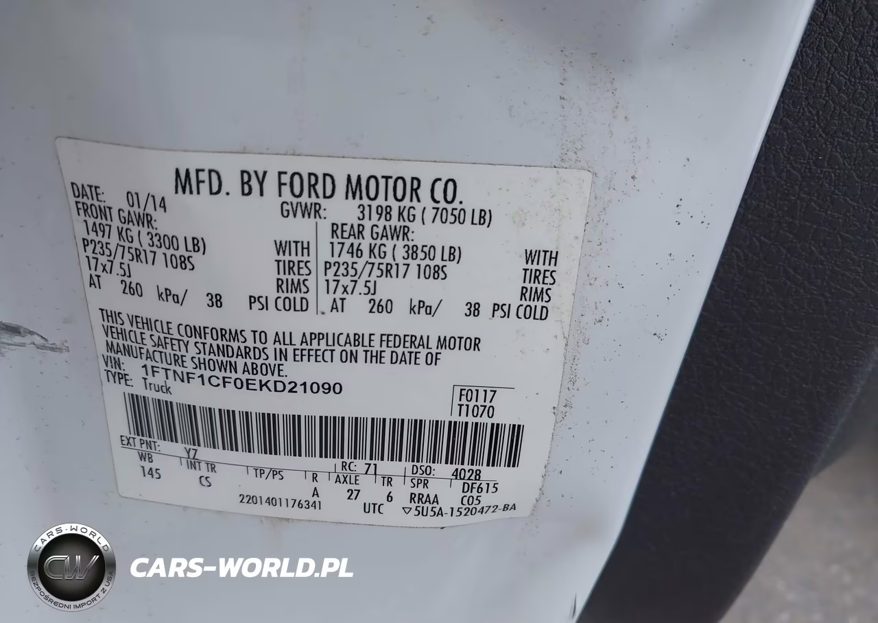 2014 Ford F-150 Xl VIN:1FTNF1CF0EKD21090 - 9