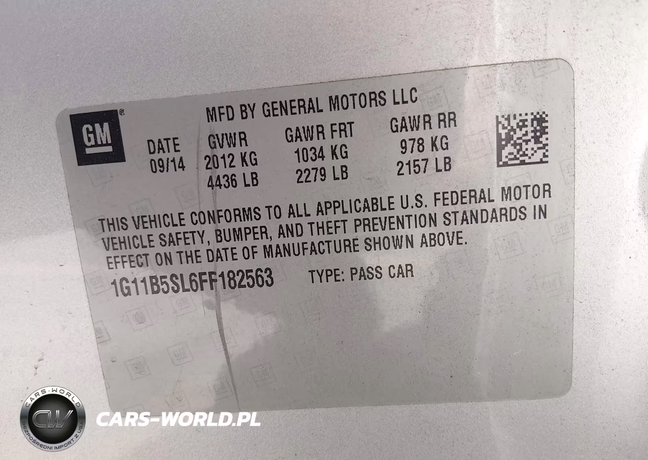 2015 Chevrolet Malibu Ls VIN:1G11B5SL6FF182563 - 9