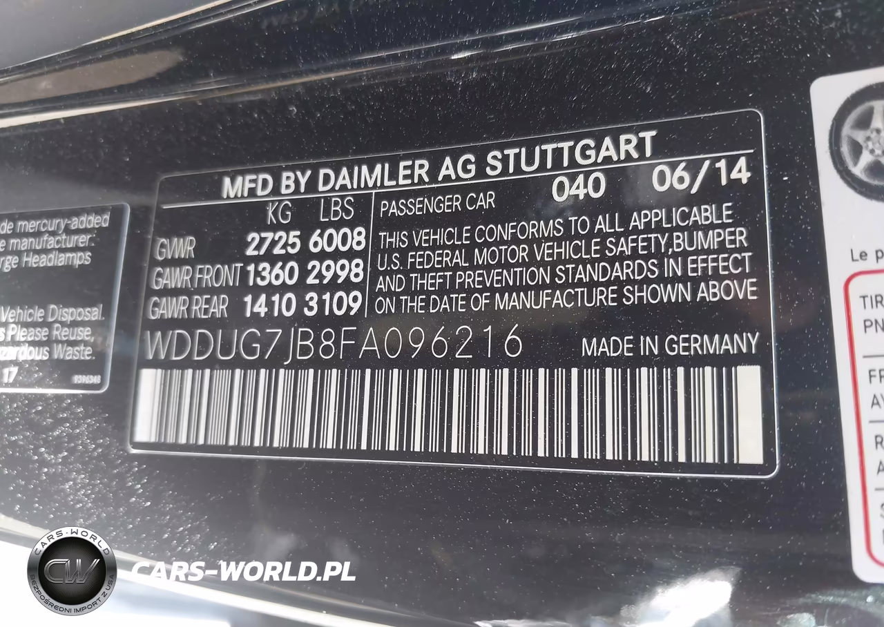 2015 Mercedes-Benz S 63 Amg 4Matic VIN:WDDUG7JB8FA096216 - 9