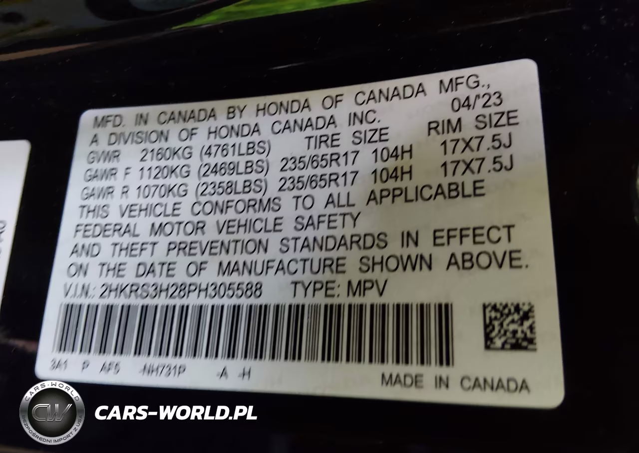 2023 Honda Cr-V Lx 2Wd VIN:2HKRS3H28PH305588 - 9