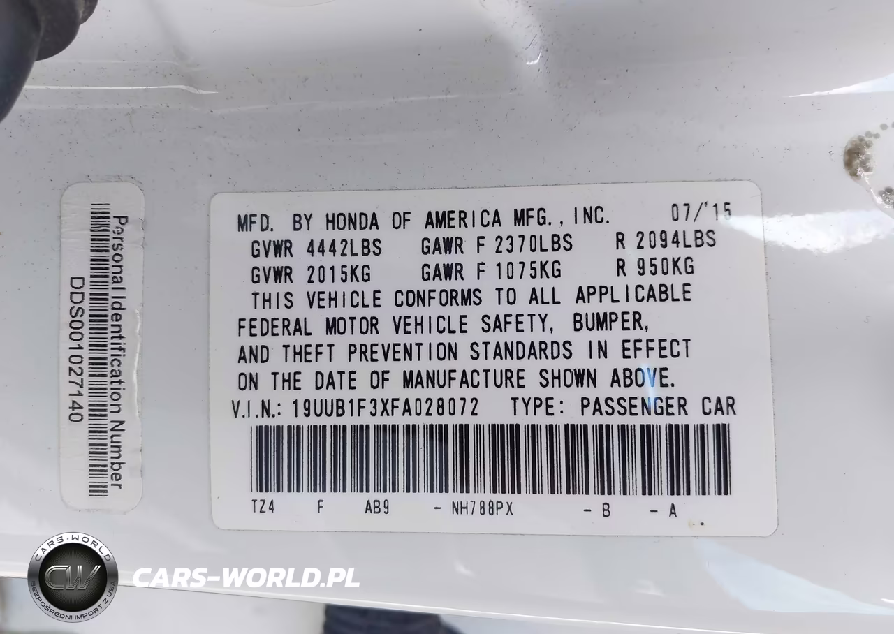 2015 Acura Tlx VIN:19UUB1F3XFA028072 - 9