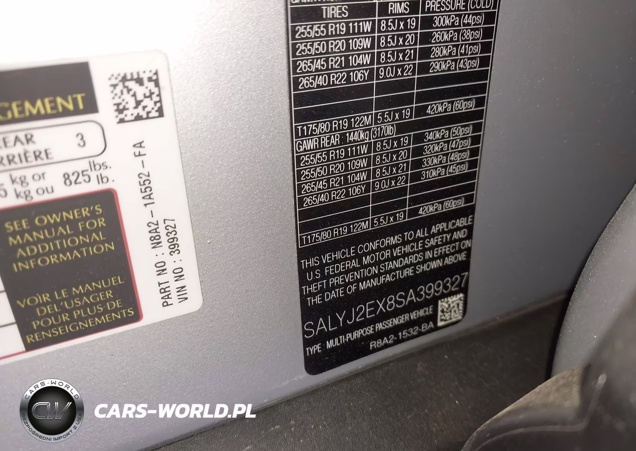 2025 Land Rover Range Rover Velar P250 S VIN:SALYJ2EX8SA399327 - 9