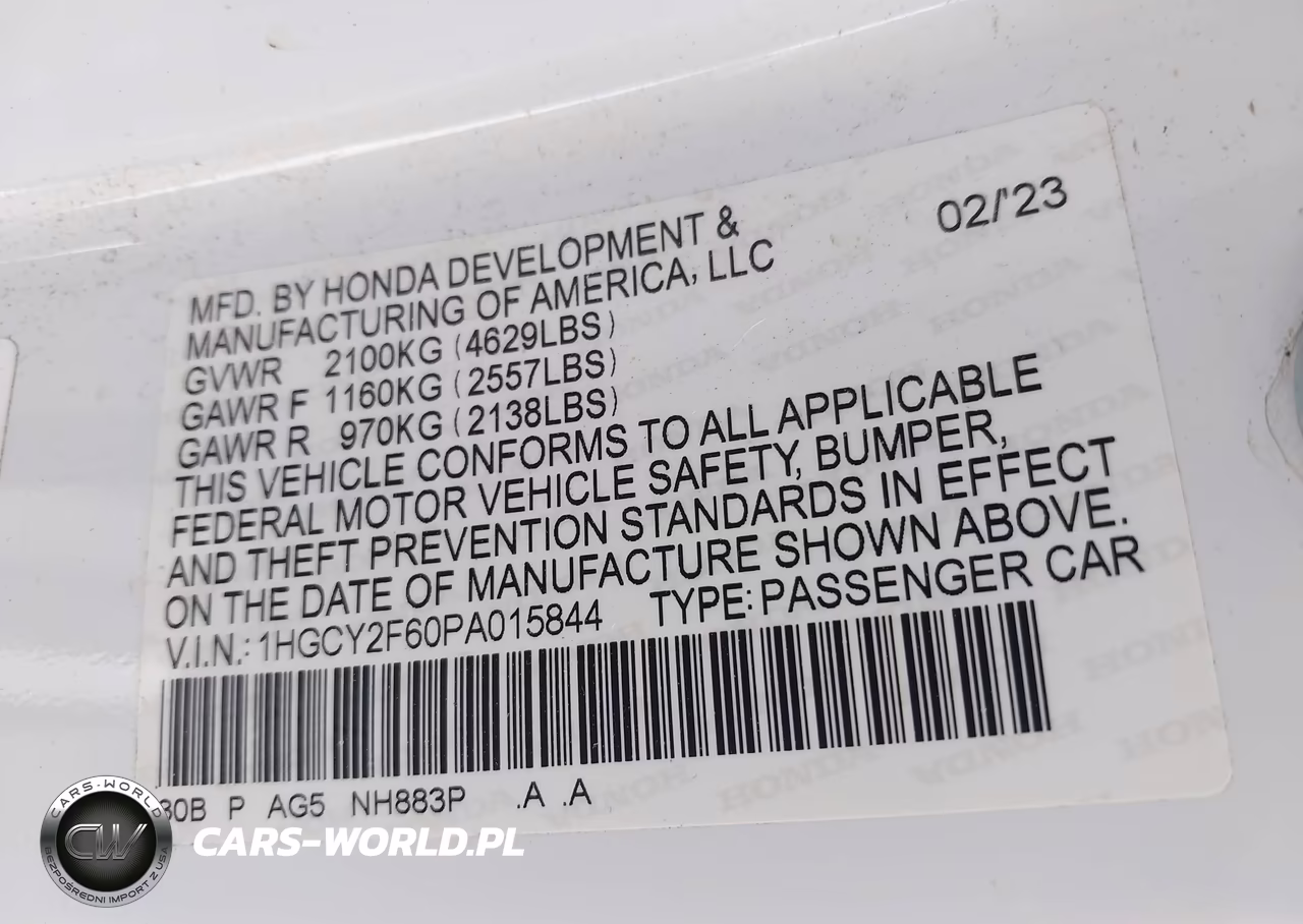 2023 Honda Accord Hybrid Ex-L VIN:1HGCY2F60PA015844 - 9
