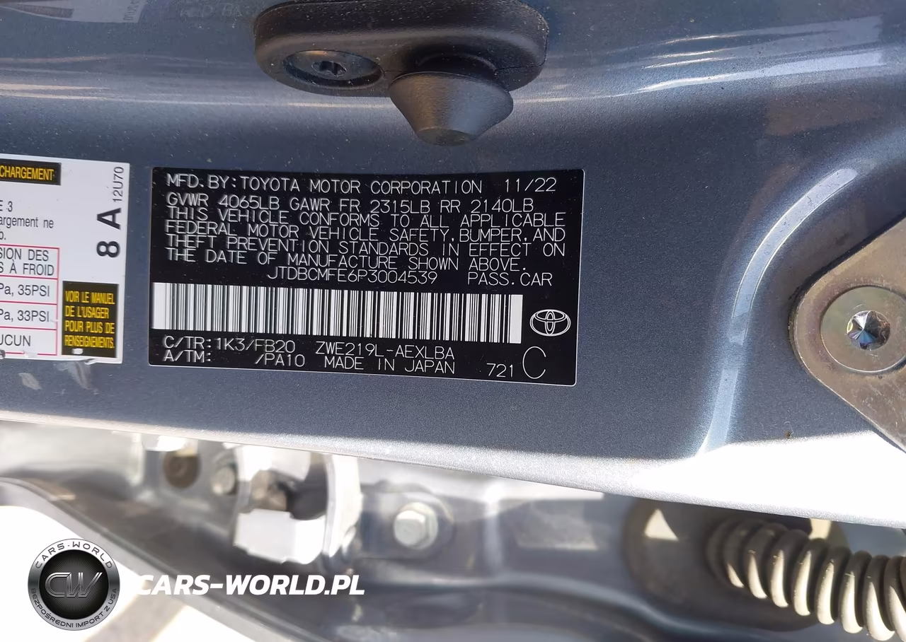 2023 Toyota Corolla Hybrid Le VIN:JTDBCMFE6P3004539 - 9