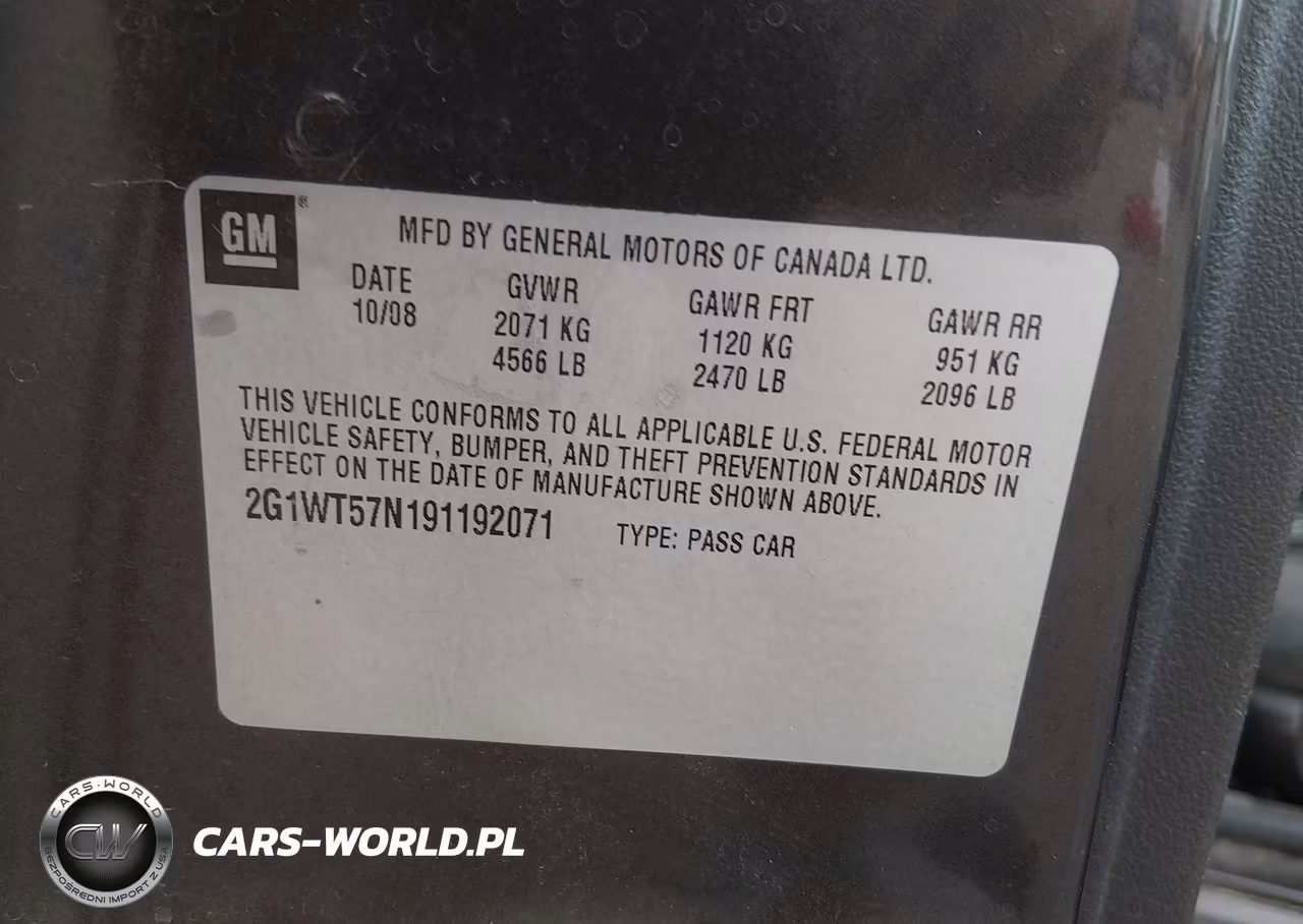2009 Chevrolet Impala Lt VIN:2G1WT57N191192071 - 9