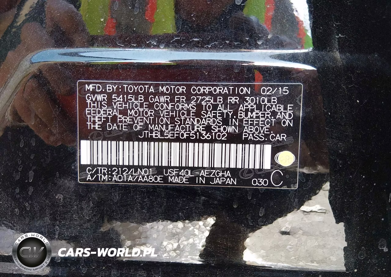 2015 Lexus Ls 460 VIN:JTHBL5EF0F5136102 - 9
