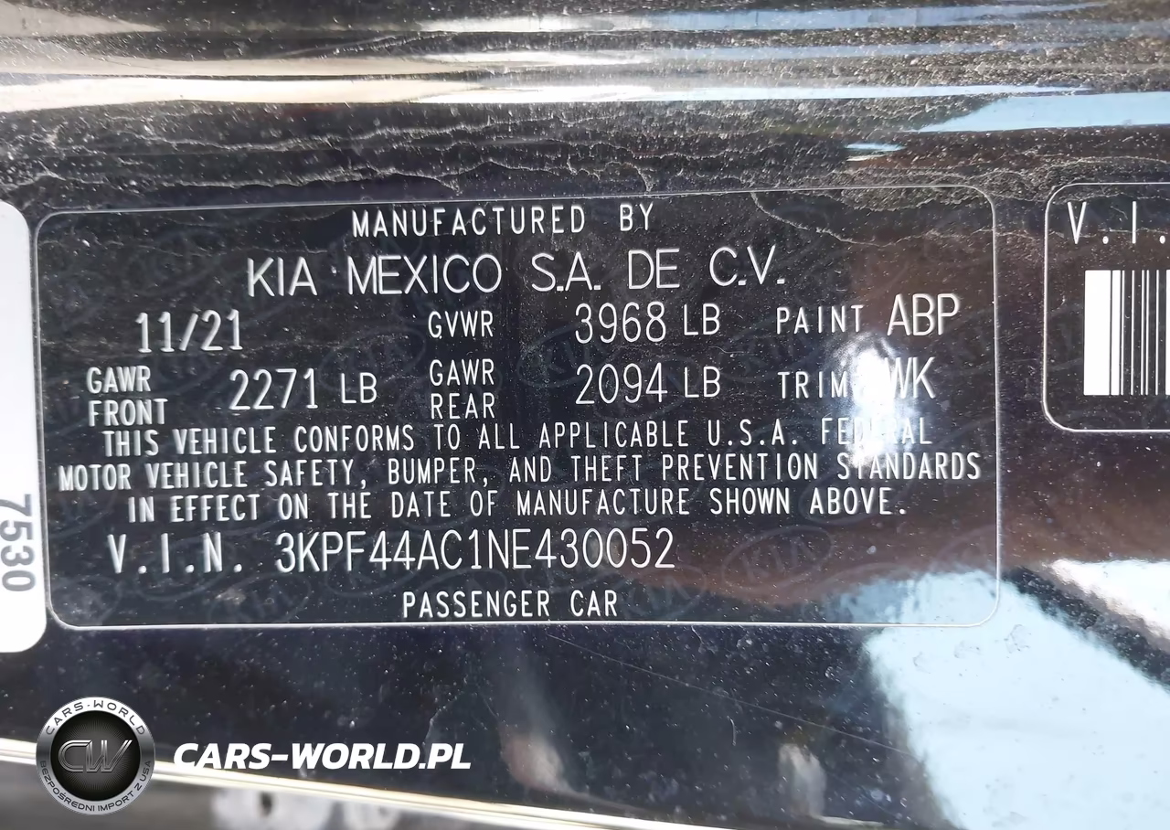 2022 Kia Forte Gt VIN:3KPF44AC1NE430052 - 9
