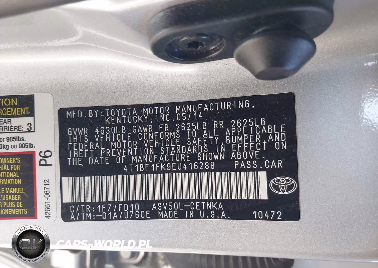 2014 Toyota Camry Le VIN:4T1BF1FK9EU416288 - 9