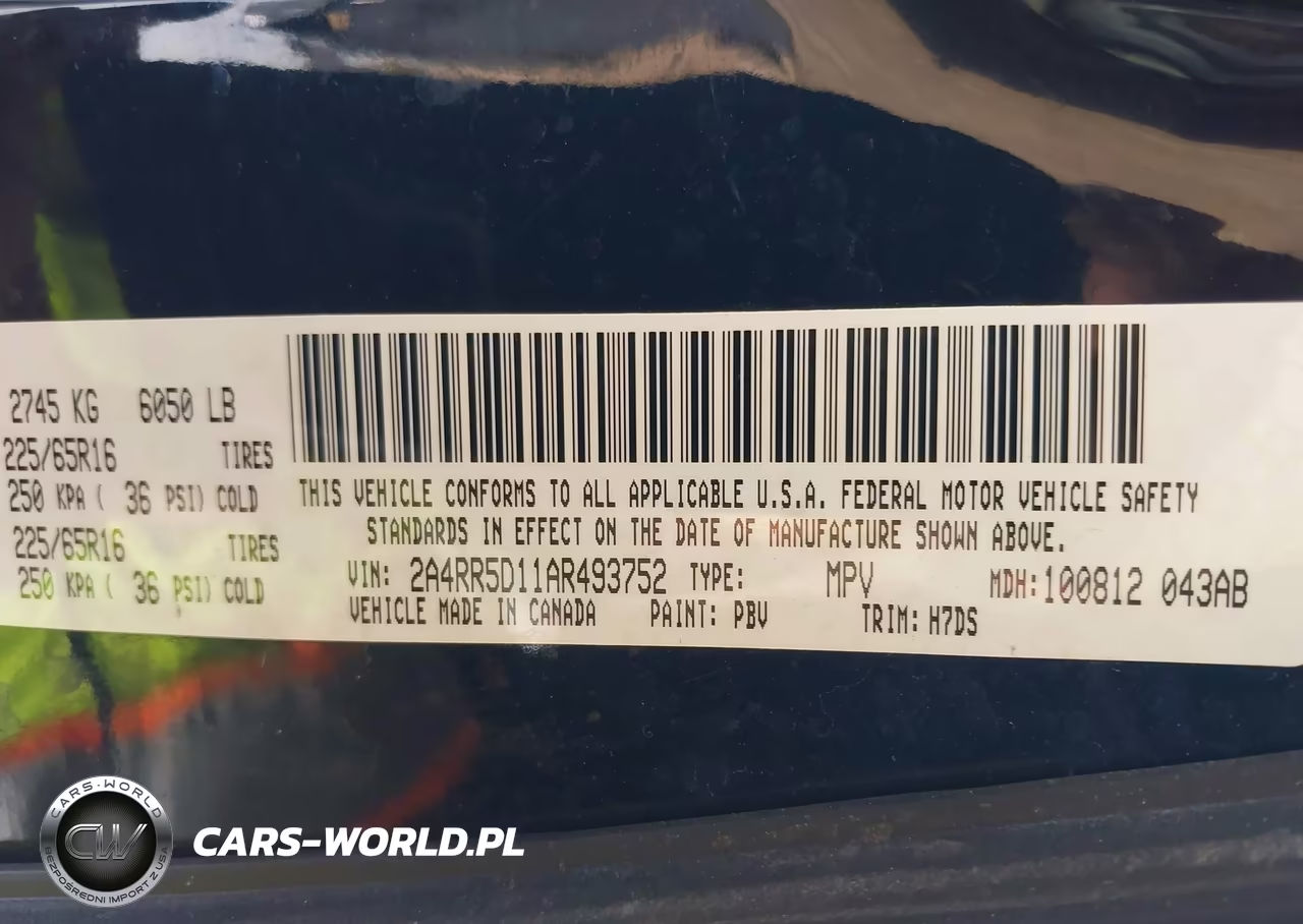 2010 Chrysler Town & Country Touring VIN:2A4RR5D11AR493752 - 9