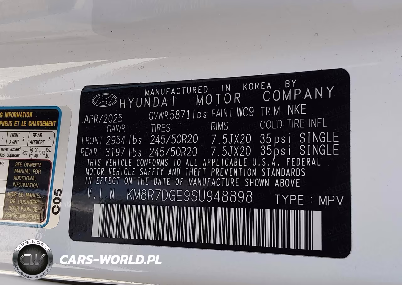 2025 Hyundai Palisade Calligraphy Night Edition VIN:KM8R7DGE9SU948898 - 9