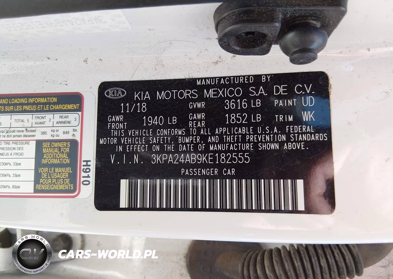 2019 Kia Rio S VIN:3KPA24AB9KE182555 - 9