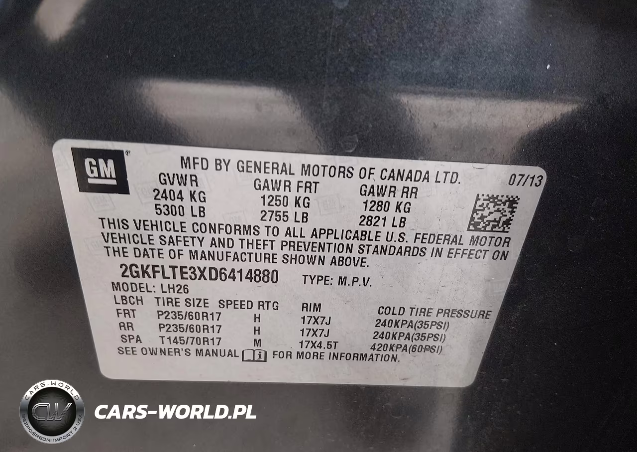 2013 GMC Terrain Sle-2 VIN:2GKFLTE3XD6414880 - 9