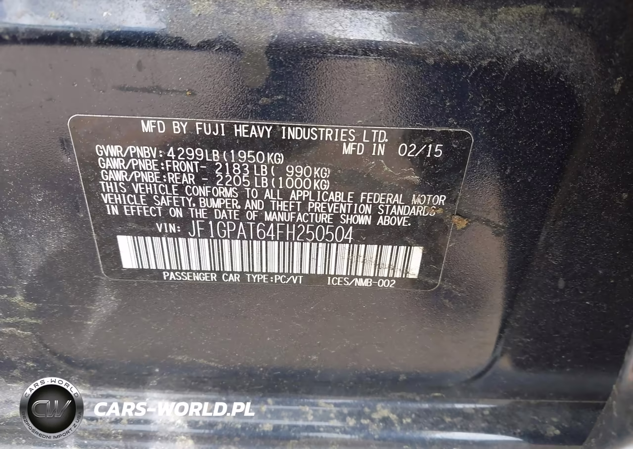 2015 Subaru Impreza 2.0I Sport Premium VIN:JF1GPAT64FH250504 - 9