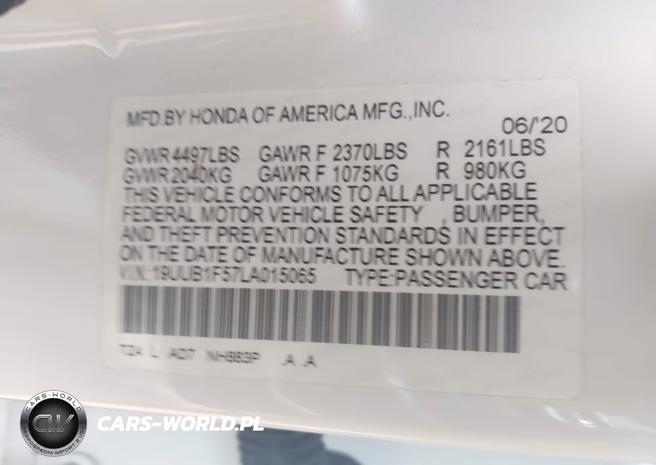 2020 Acura Tlx Tech Package VIN:19UUB1F57LA015065 - 9