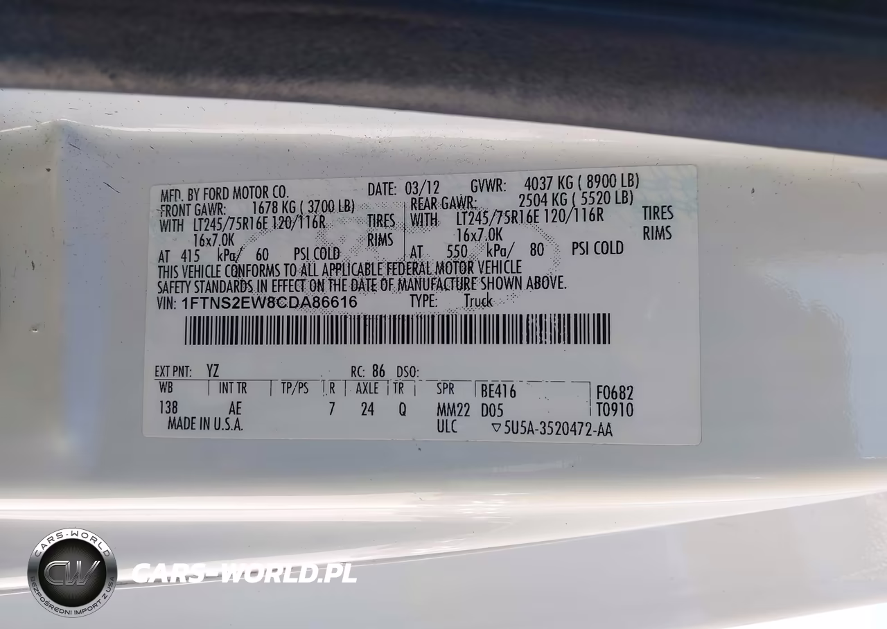 2012 Ford E-250 Commercial VIN:1FTNS2EW8CDA86616 - 9
