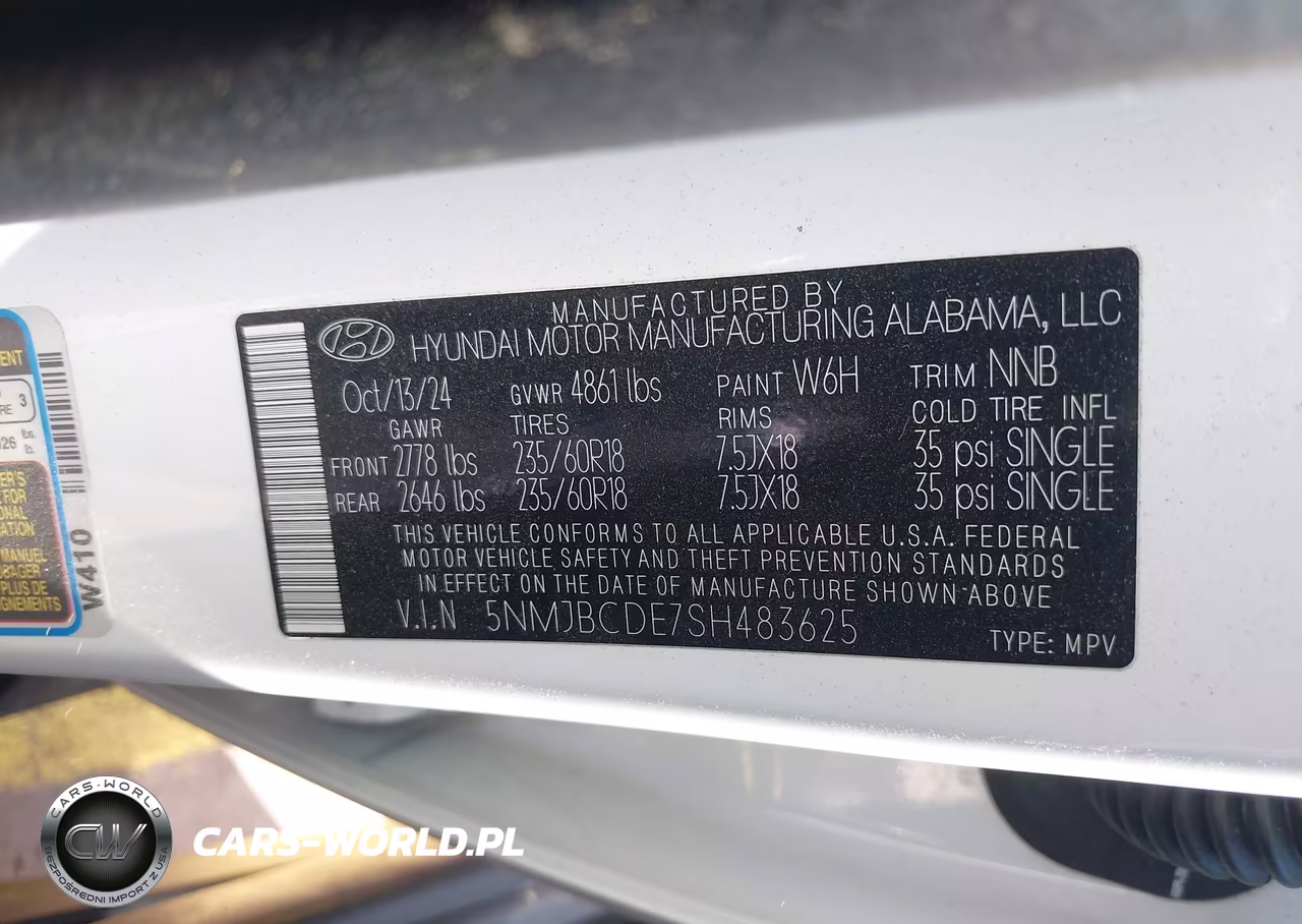 2025 Hyundai Tucson Sel VIN:5NMJBCDE7SH483625 - 9