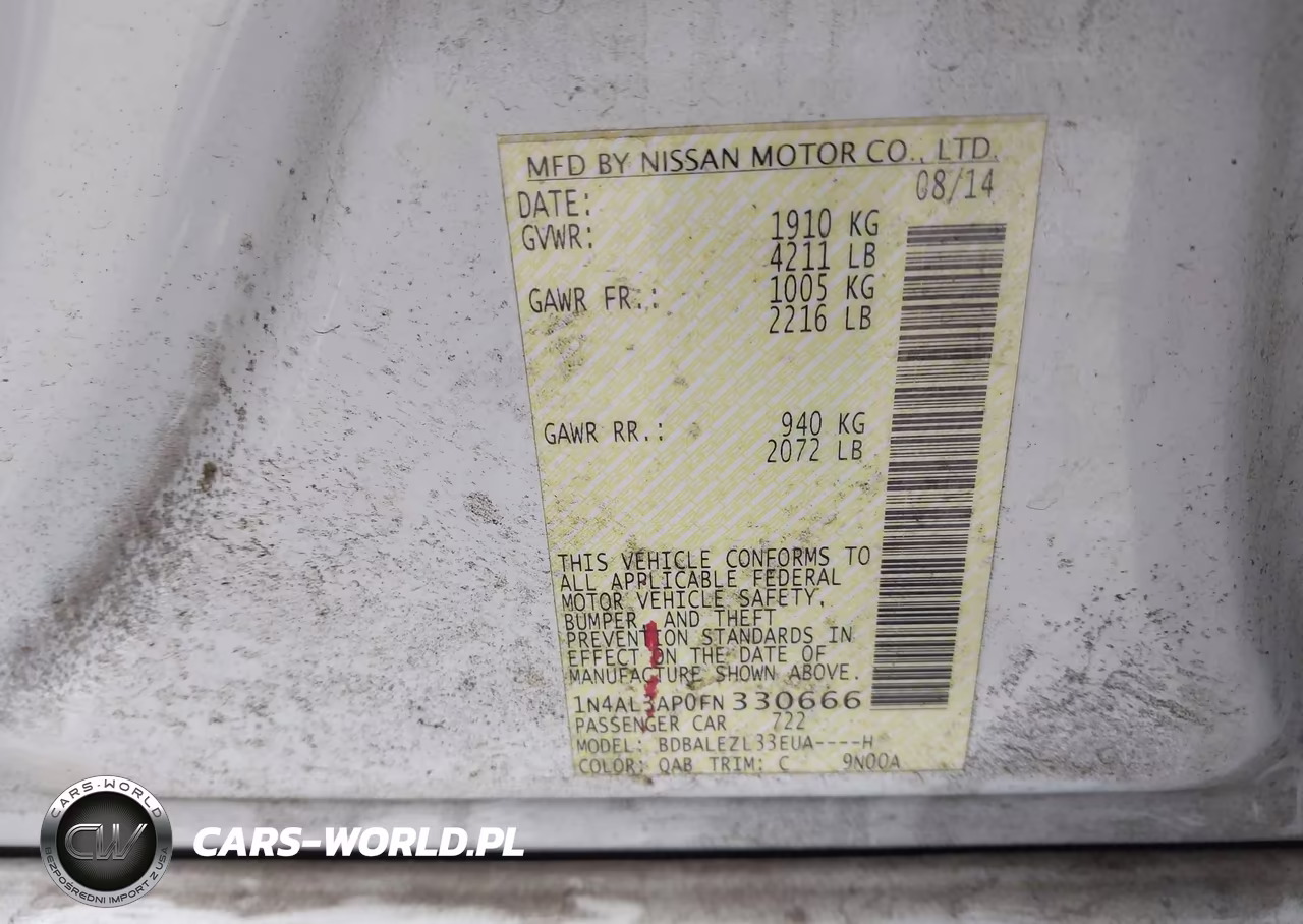 2015 Nissan Altima 2.5 S VIN:1N4AL3AP0FN330666 - 9