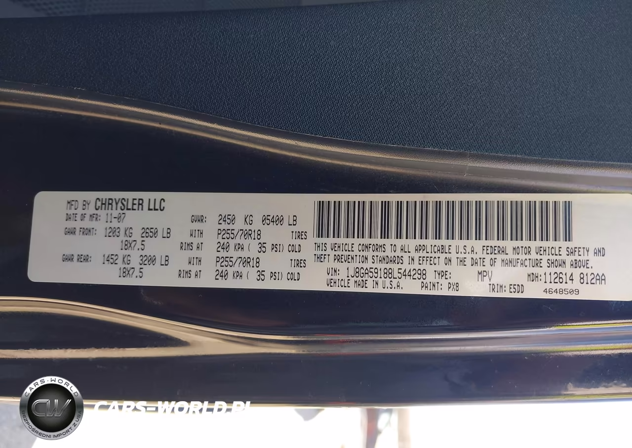 2008 Jeep Wrangler VIN:1J8GA59188L544298 - 9