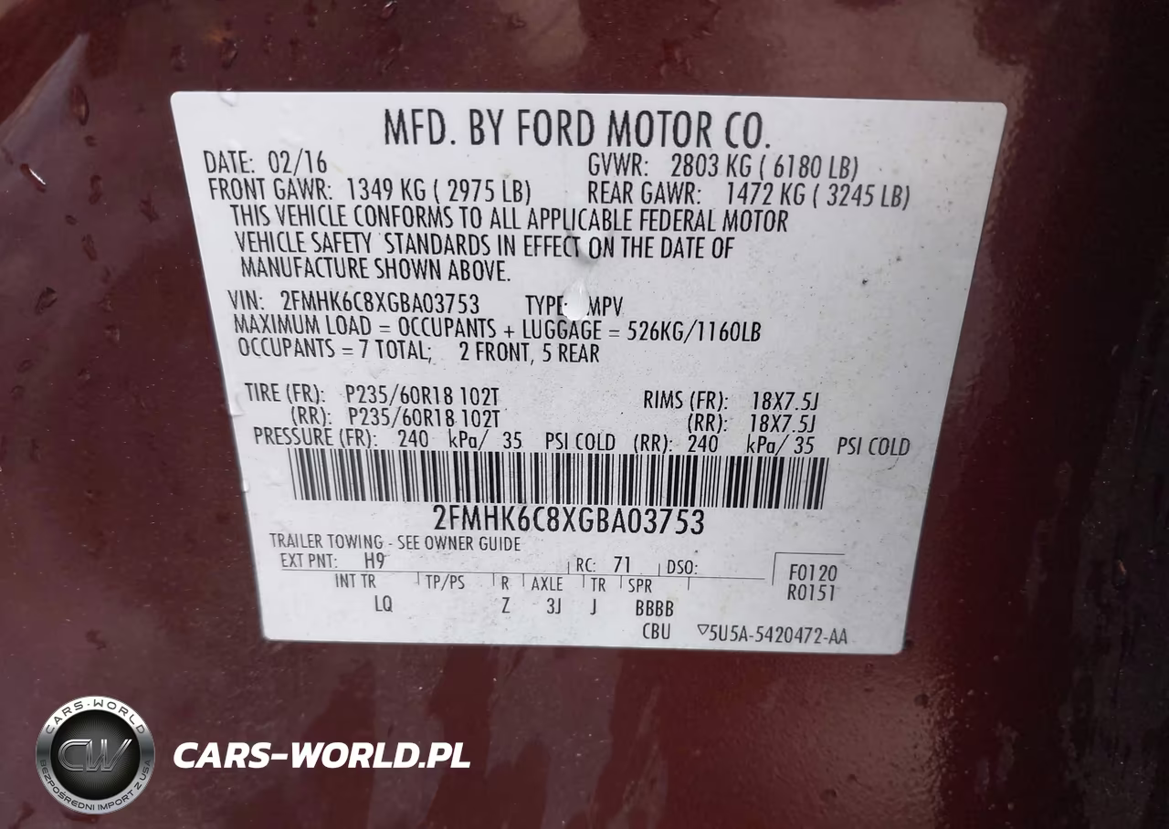 2016 Ford Flex Sel VIN:2FMHK6C8XGBA03753 - 9