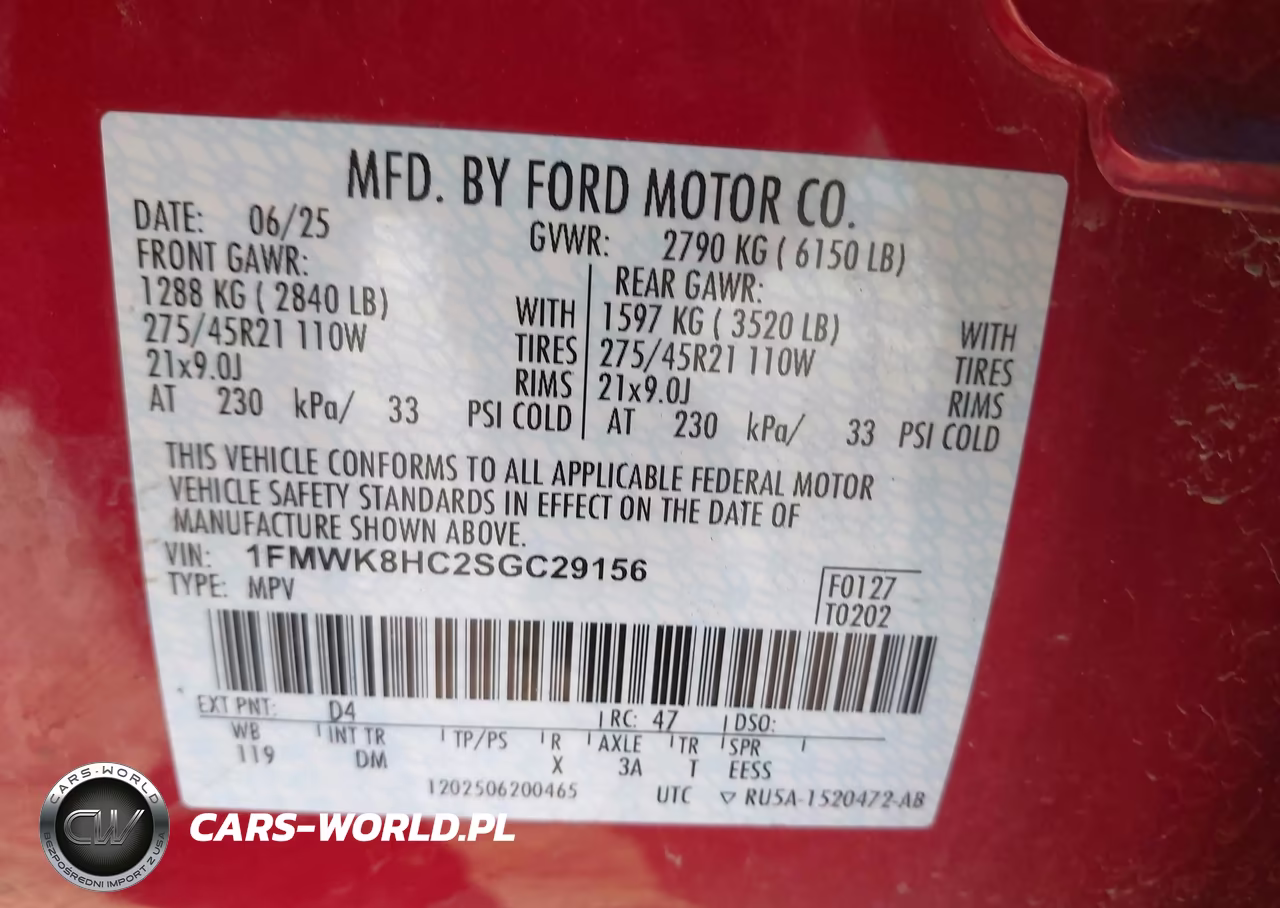 2025 Ford Explorer Platinum VIN:1FMWK8HC2SGC29156 - 9