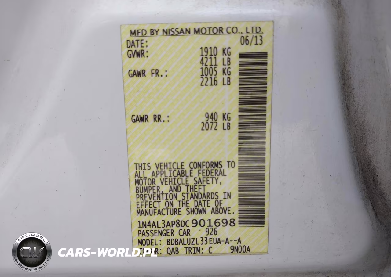2013 Nissan Altima 2.5 Sv VIN:1N4AL3AP8DC901698 - 9