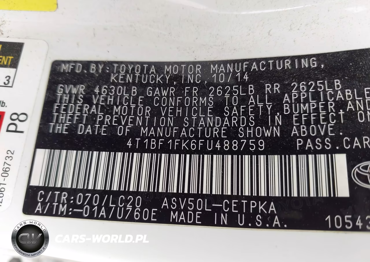 2015 Toyota Camry Xse VIN:4T1BF1FK6FU488759 - 9