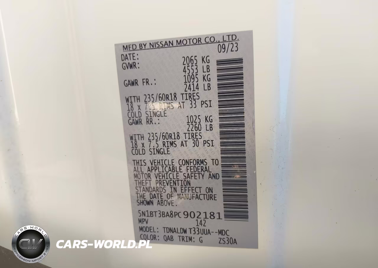 2023 Nissan Rogue Sv Fwd VIN:5N1BT3BA8PC902181 - 9